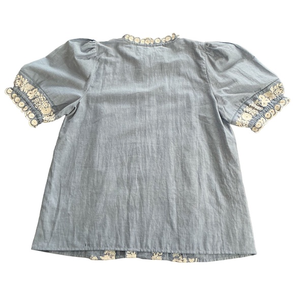 Boden Embroidered Short Sleeve Shirt (Rehab/Fixes Needed)  Size 12 - Picture 8 of 16